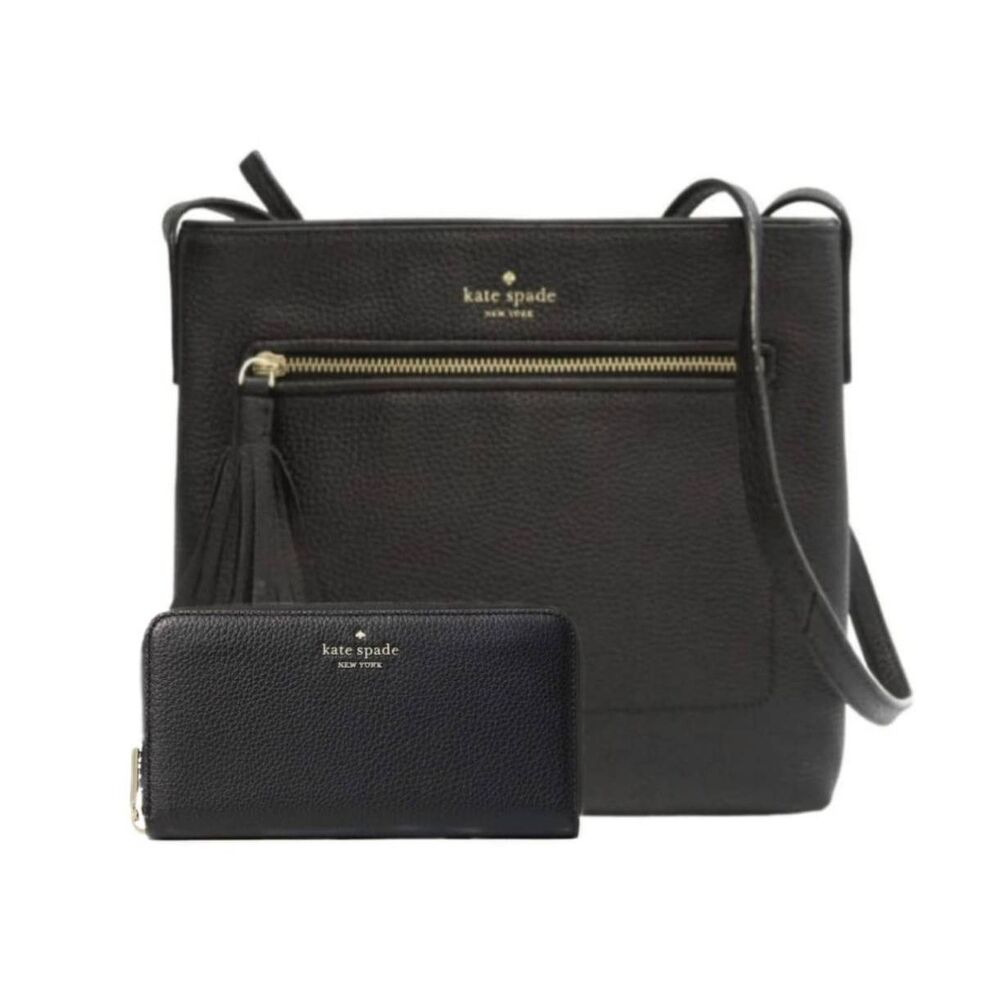 KATE SPADE Chester Street Dessi Pebbled Leather Crossbody And Wallet Set